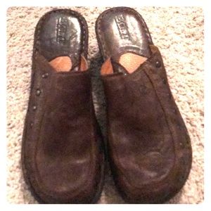 Pair of mules , worm twice , very good shape